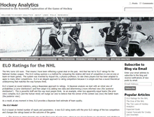 Tablet Screenshot of hockeyanalytics.com